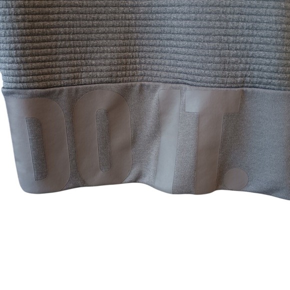 Nike Dri Fit Women's Gray Just Do It Long Sleeve Quilted Sweatshirt Size XS - Picture 5 of 7